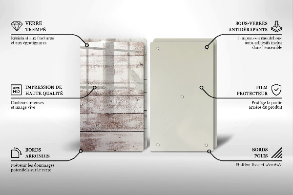 Osłona ściany przy kuchence gazowej Stare deski drewno