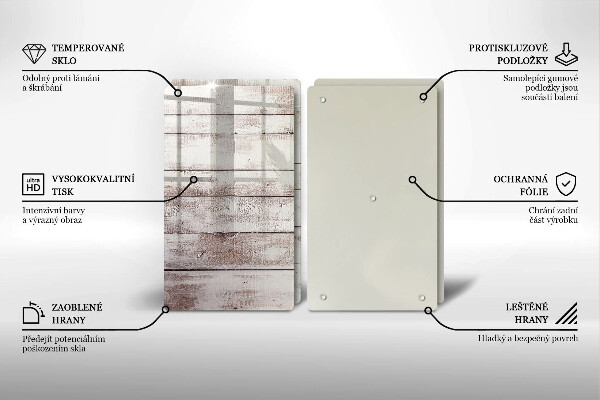 Osłona ściany przy kuchence gazowej Stare deski drewno