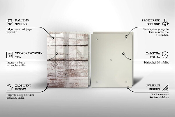 Osłona ściany przy kuchence gazowej Stare deski drewno