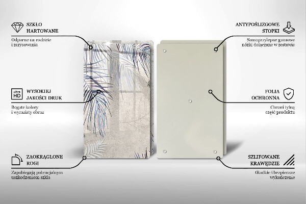 Osłona ściany przy kuchence gazowej Subtelne liście