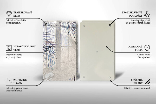 Osłona ściany przy kuchence gazowej Subtelne liście