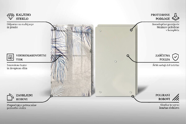 Osłona ściany przy kuchence gazowej Subtelne liście