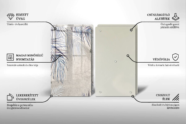 Osłona ściany przy kuchence gazowej Subtelne liście