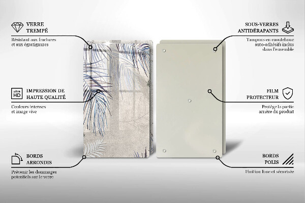 Osłona ściany przy kuchence gazowej Subtelne liście