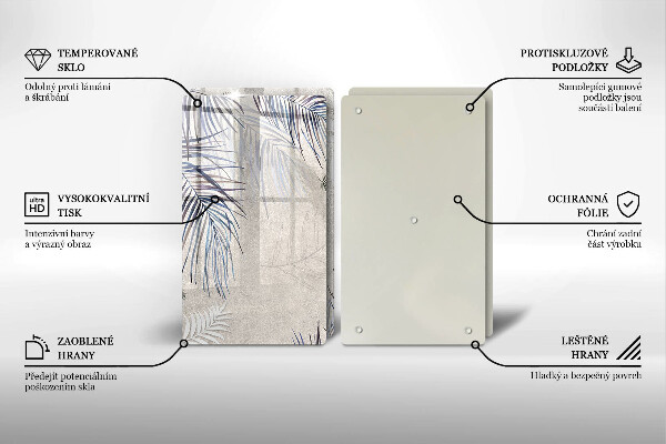 Osłona ściany przy kuchence gazowej Subtelne liście