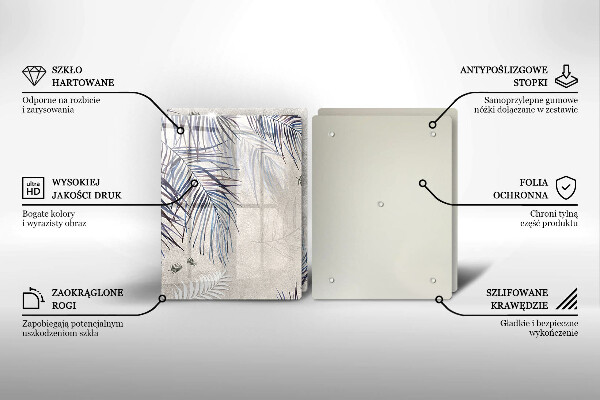 Osłona ściany przy kuchence gazowej Subtelne liście