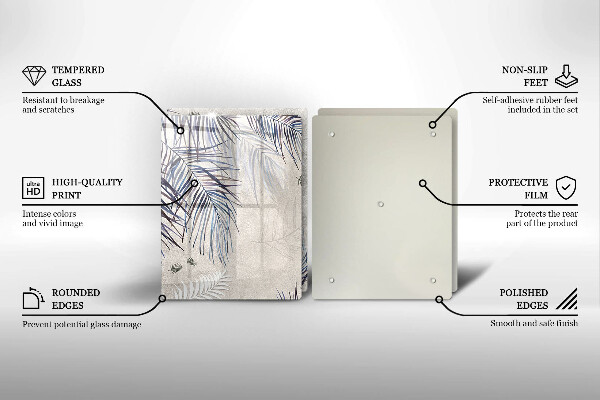 Osłona ściany przy kuchence gazowej Subtelne liście