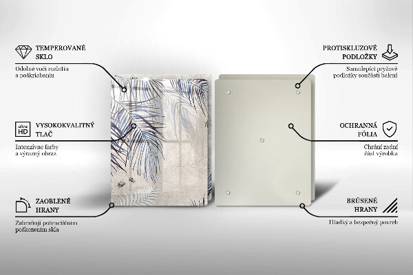 Osłona ściany przy kuchence gazowej Subtelne liście