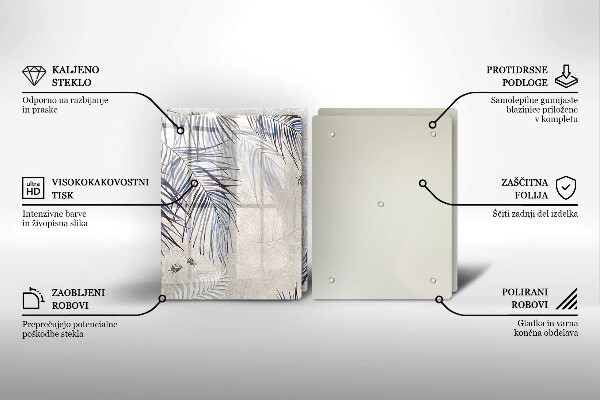 Osłona ściany przy kuchence gazowej Subtelne liście