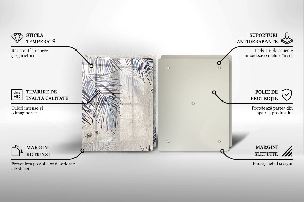 Osłona ściany przy kuchence gazowej Subtelne liście