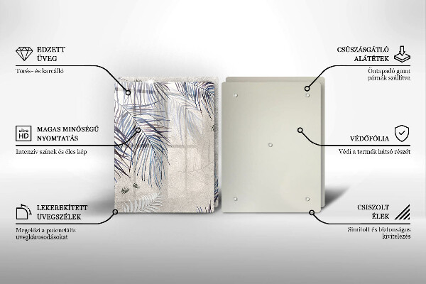 Osłona ściany przy kuchence gazowej Subtelne liście