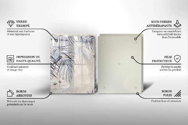 Osłona ściany przy kuchence gazowej Subtelne liście