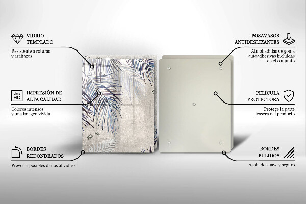 Osłona ściany przy kuchence gazowej Subtelne liście