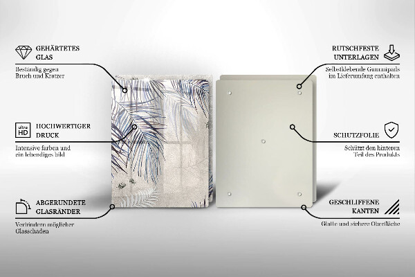 Osłona ściany przy kuchence gazowej Subtelne liście