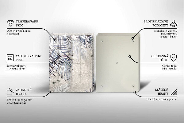 Osłona ściany przy kuchence gazowej Subtelne liście