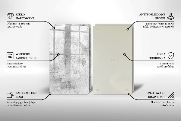 Osłona ściany przy kuchence gazowej Beton tekstura