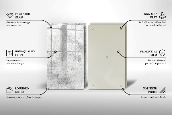 Osłona ściany przy kuchence gazowej Beton tekstura