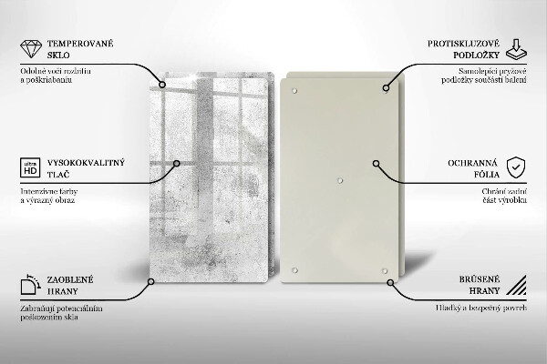 Osłona ściany przy kuchence gazowej Beton tekstura