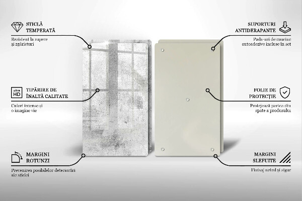 Osłona ściany przy kuchence gazowej Beton tekstura