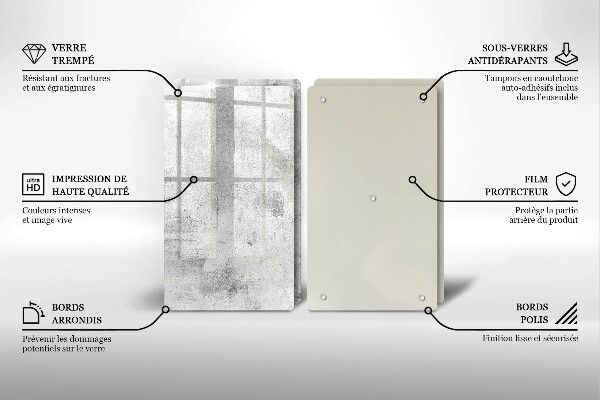 Osłona ściany przy kuchence gazowej Beton tekstura