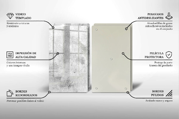 Osłona ściany przy kuchence gazowej Beton tekstura