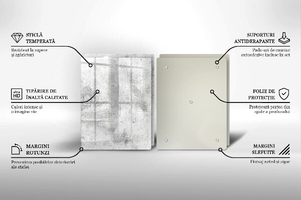 Osłona ściany przy kuchence gazowej Beton tekstura