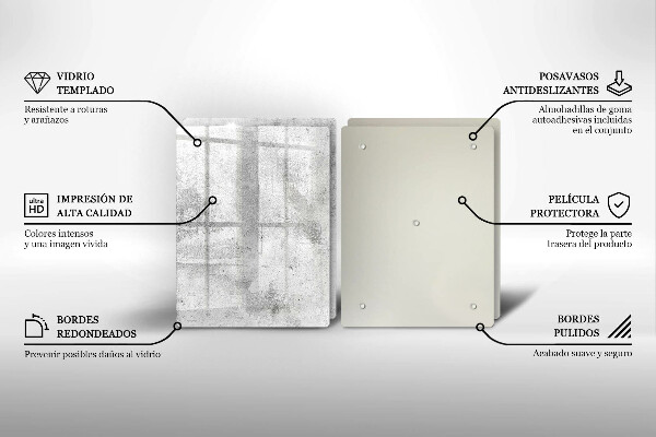 Osłona ściany przy kuchence gazowej Beton tekstura