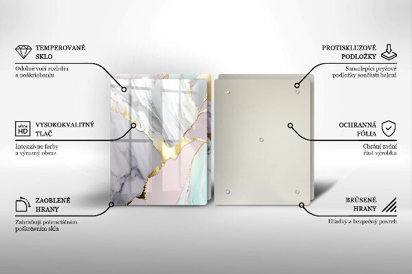 Osłona ściany przy kuchence gazowej Pastelowy marmur