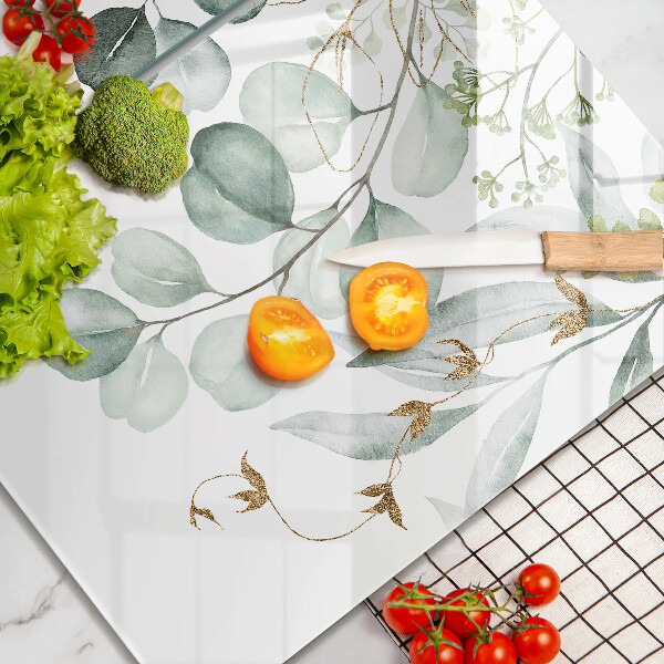 Osłona ściany przy kuchence gazowej Malowane rośliny