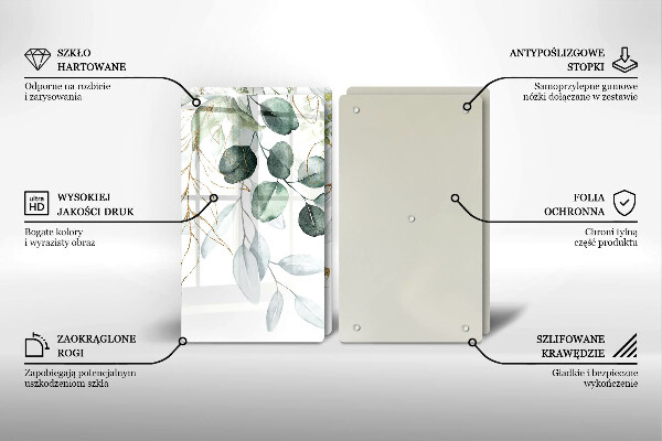 Osłona ściany przy kuchence gazowej Malowane rośliny