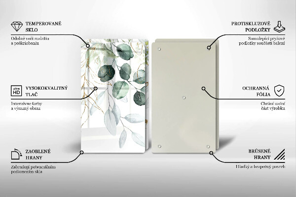 Osłona ściany przy kuchence gazowej Malowane rośliny