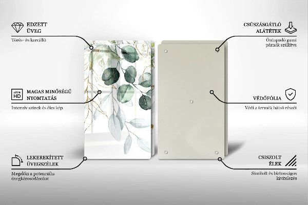 Osłona ściany przy kuchence gazowej Malowane rośliny