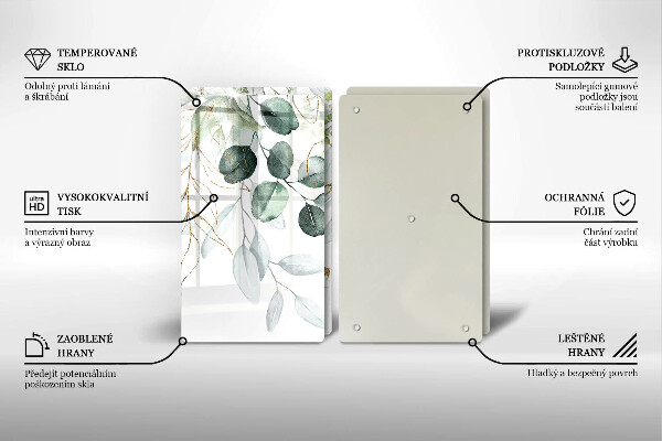 Osłona ściany przy kuchence gazowej Malowane rośliny