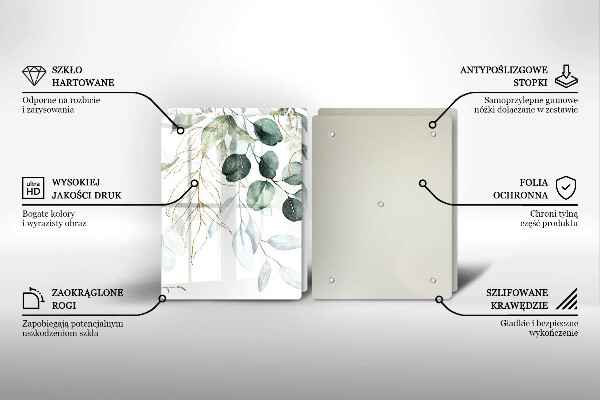 Osłona ściany przy kuchence gazowej Malowane rośliny