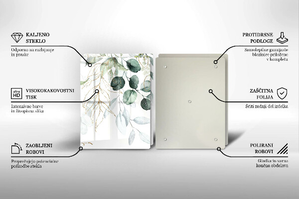 Osłona ściany przy kuchence gazowej Malowane rośliny