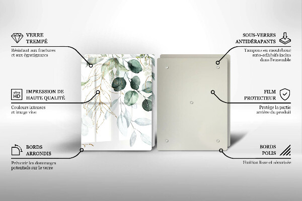 Osłona ściany przy kuchence gazowej Malowane rośliny