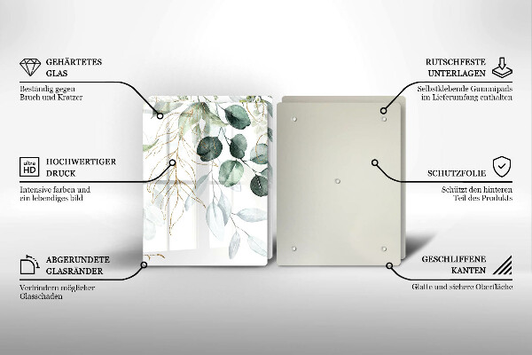 Osłona ściany przy kuchence gazowej Malowane rośliny