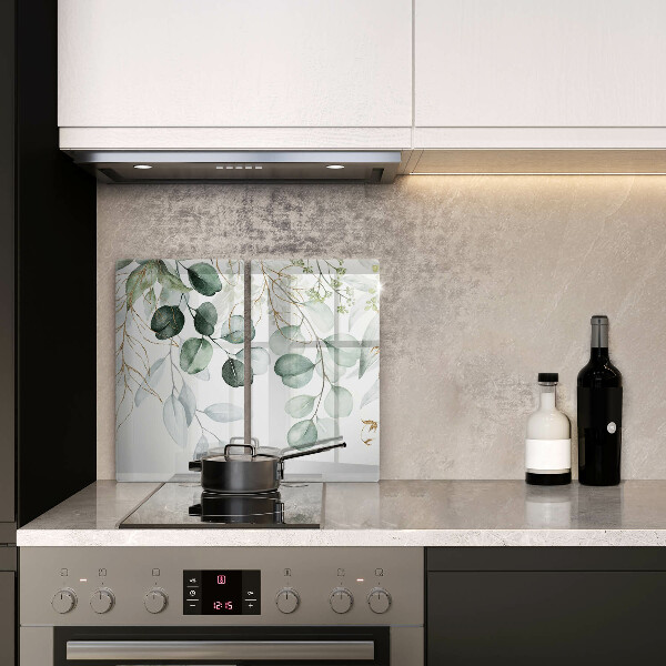 Osłona ściany przy kuchence gazowej Malowane rośliny