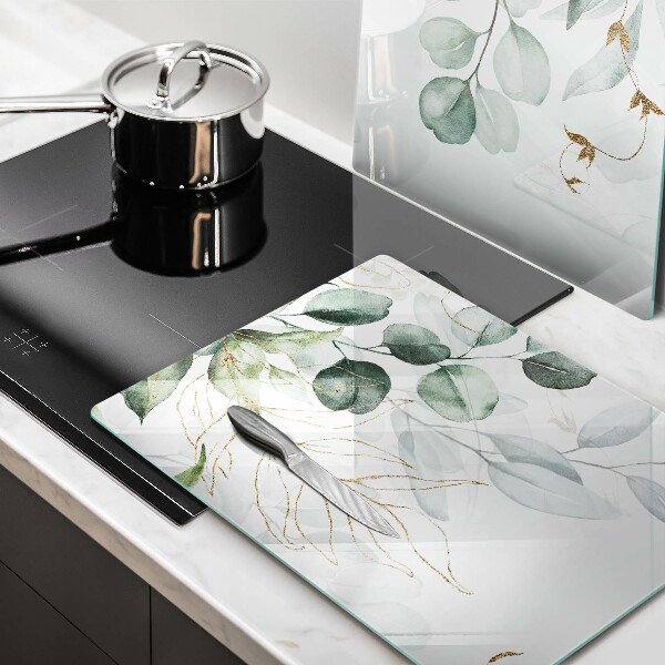 Osłona ściany przy kuchence gazowej Malowane rośliny