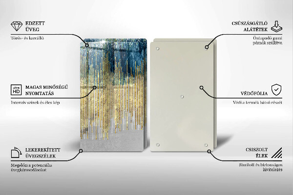 Osłona ściany przy kuchence gazowej Designerska abstrakcja