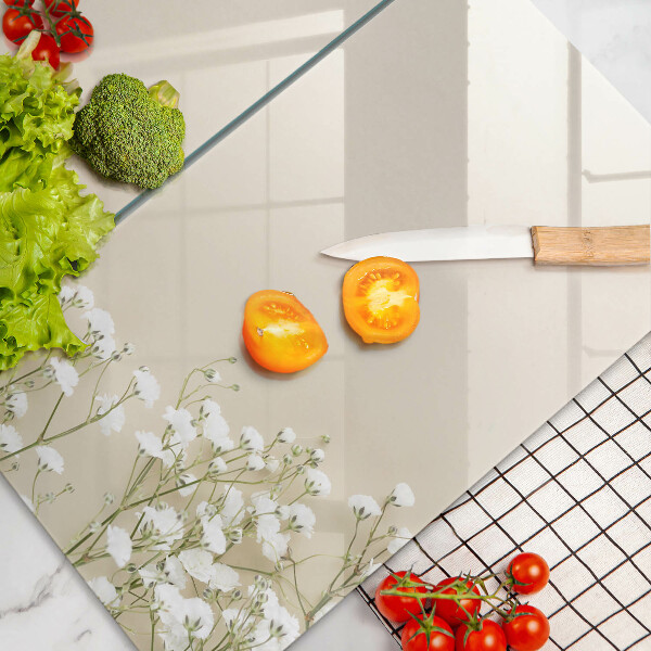 Osłona ściany przy kuchence gazowej Gipsówka boho kwiaty