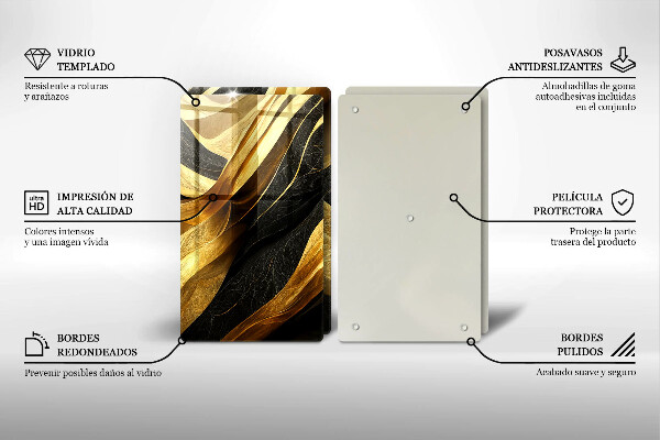 Osłona ściany przy kuchence gazowej Elegancka abstrakcja