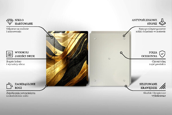 Osłona ściany przy kuchence gazowej Elegancka abstrakcja