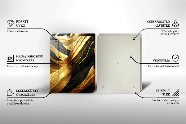 Osłona ściany przy kuchence gazowej Elegancka abstrakcja