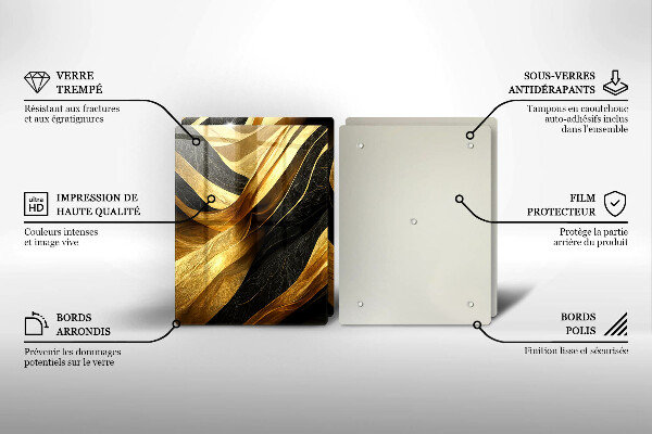 Osłona ściany przy kuchence gazowej Elegancka abstrakcja