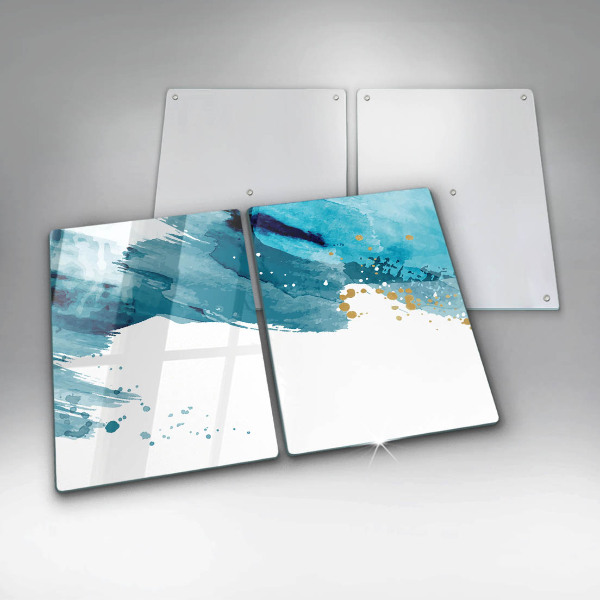 Osłona ściany przy kuchence gazowej Niebieskie plamy