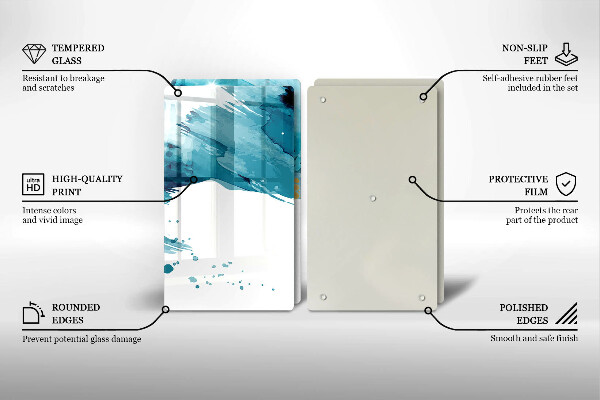 Osłona ściany przy kuchence gazowej Niebieskie plamy