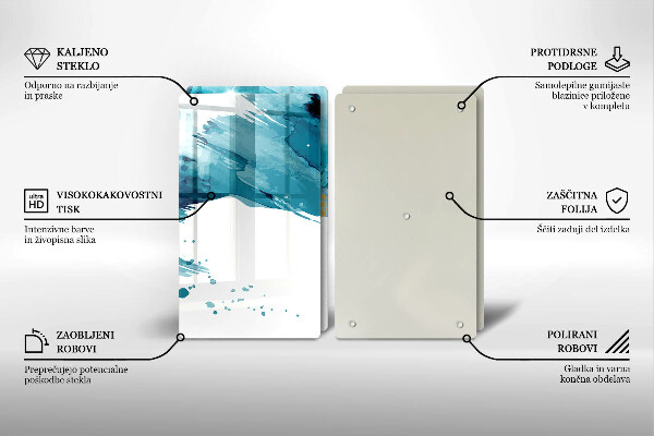 Osłona ściany przy kuchence gazowej Niebieskie plamy