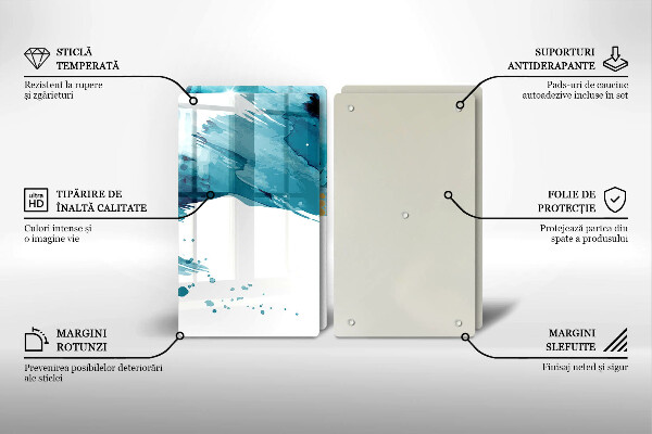 Osłona ściany przy kuchence gazowej Niebieskie plamy