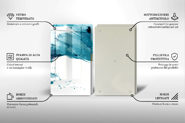 Osłona ściany przy kuchence gazowej Niebieskie plamy